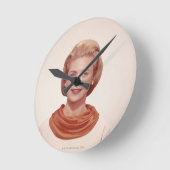 Vrouw met carf ronde klok (Hoek)