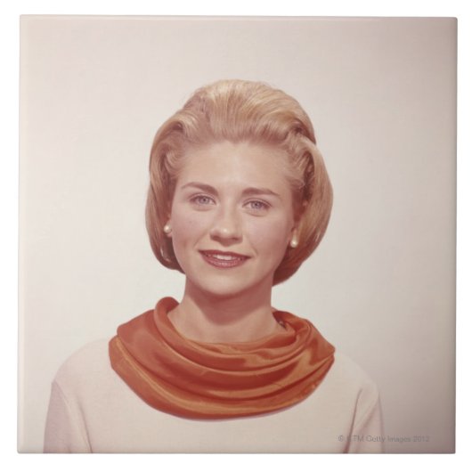 Vrouw met carf tegeltje (Voorkant)