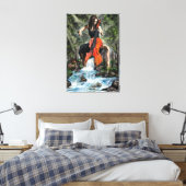 Vrouw met cello in de natuur canvasprint - Schilde Canvas Afdruk (Insitu (Slaapkamer))