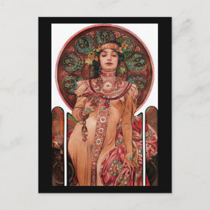 Vrouw met Champagne Glass Briefkaart