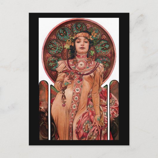 Vrouw met Champagne Glass Briefkaart (Voorkant)