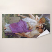 Vrouw met Cupid, Bouguereau Badhanddoek (Badhanddoek)