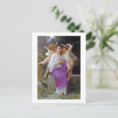 Vrouw met Cupid, Bouguereau Briefkaart (Staand voorkant)