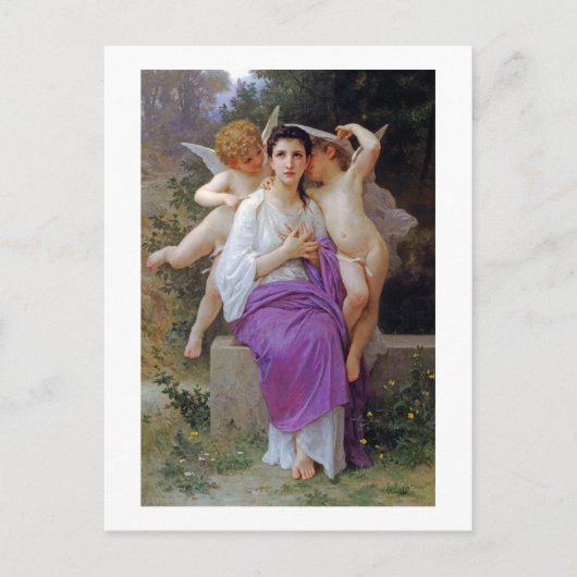 Vrouw met Cupid, Bouguereau Briefkaart (Voorkant)
