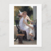 Vrouw met Cupid, Bouguereau Briefkaart (Voorkant)