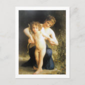 Vrouw met Cupid, Bouguereau Briefkaart (Voorkant)