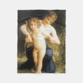 Vrouw met Cupid, Bouguereau Fleece Deken (Voorkant)