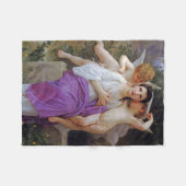 Vrouw met Cupid, Bouguereau Fleece Deken (Voorkant (Horizontaal))