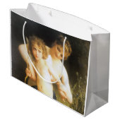 Vrouw met Cupid, Bouguereau Groot Cadeauzakje (Achterkant Gekanteld)