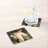 Vrouw met Cupid, Bouguereau Kartonnen Onderzetters (Insitu)