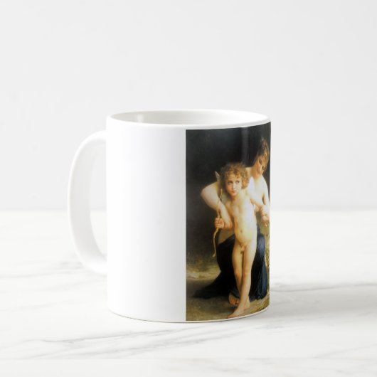 Vrouw met Cupid, Bouguereau Koffiemok (Voorkant links)