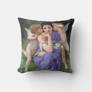 Vrouw met Cupid, Bouguereau Kussen