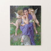 Vrouw met Cupid, Bouguereau Legpuzzel (Verticaal)