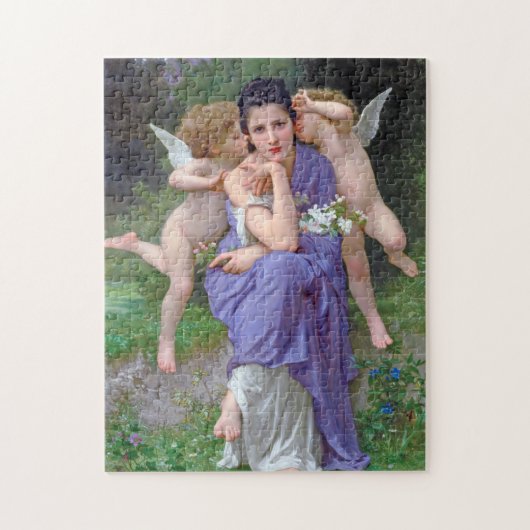 Vrouw met Cupid, Bouguereau Legpuzzel (Verticaal)