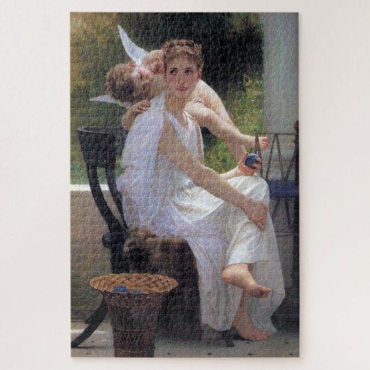 Vrouw met Cupid, Bouguereau Legpuzzel (Verticaal)
