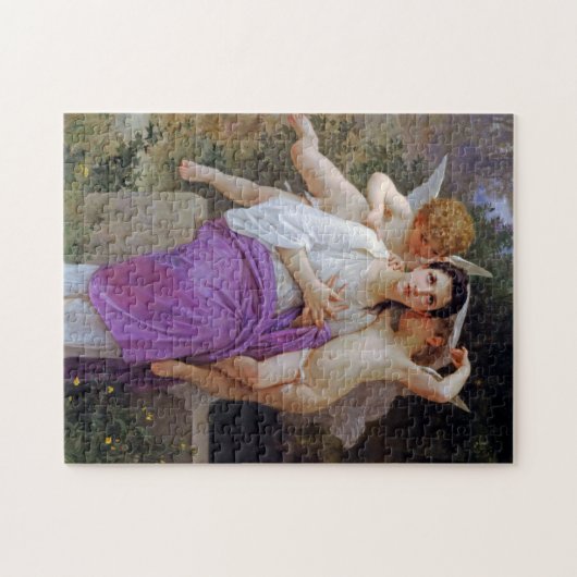 Vrouw met Cupid, Bouguereau Legpuzzel (Horizontaal)