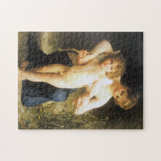 Vrouw met Cupid, Bouguereau Legpuzzel (Horizontaal)