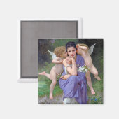 Vrouw met Cupid, Bouguereau Magneet (Voorkant / Achterkant)