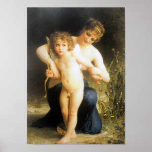 Vrouw met Cupid, Bouguereau Poster