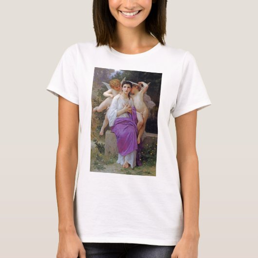 Vrouw met Cupid, Bouguereau T-shirt (Voorkant)