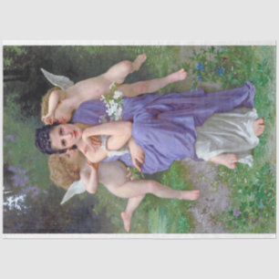 Vrouw met Cupid, Bouguereau Tissuepapier