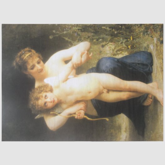 Vrouw met Cupid, Bouguereau Tissuepapier (Voorkant)