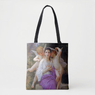 Vrouw met Cupid, Bouguereau Tote Bag