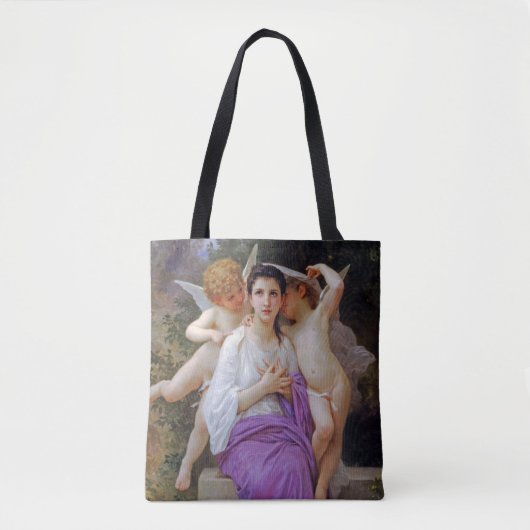 Vrouw met Cupid, Bouguereau Tote Bag (Voorkant)