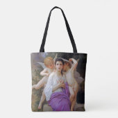 Vrouw met Cupid, Bouguereau Tote Bag (Achterkant)