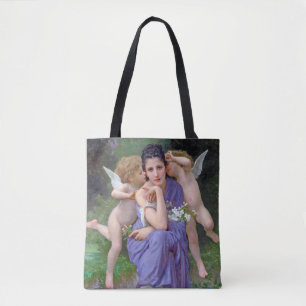 Vrouw met Cupid, Bouguereau Tote Bag