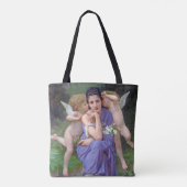 Vrouw met Cupid, Bouguereau Tote Bag (Achterkant)