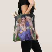 Vrouw met Cupid, Bouguereau Tote Bag (Dichtbij)