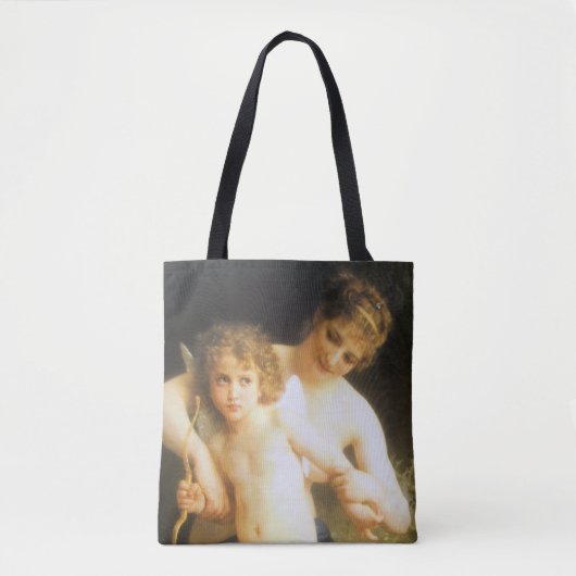Vrouw met Cupid, Bouguereau Tote Bag (Voorkant)