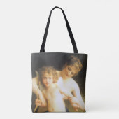 Vrouw met Cupid, Bouguereau Tote Bag (Achterkant)
