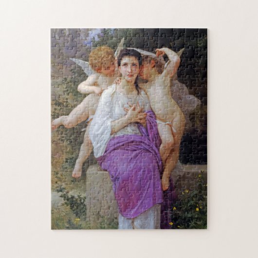 Vrouw met Cupido, Bouguereau Legpuzzel (Verticaal)