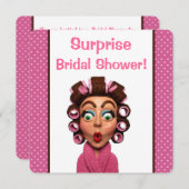 Vrouw met curlers kaart (Voorkant / Achterkant)