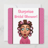 Vrouw met curlers kaart (Voorkant)