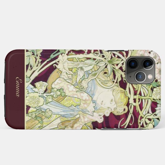 Vrouw met Daisy - Alphonse Mucha Case-Mate iPhone Case (Achterkant (horizontaal))