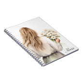 Vrouw met Daisy boeket Notitieboek (Rechterzijde)