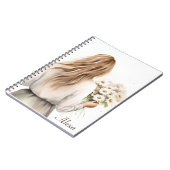 Vrouw met Daisy boeket Notitieboek (Linkerzijde)