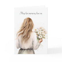 Vrouw met Daisy boeket sympathie