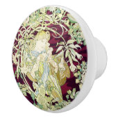 vrouw met Daisy Keramische Knop (Rechts)