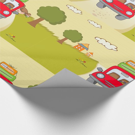 Vrouw met de auto cadeaupapier