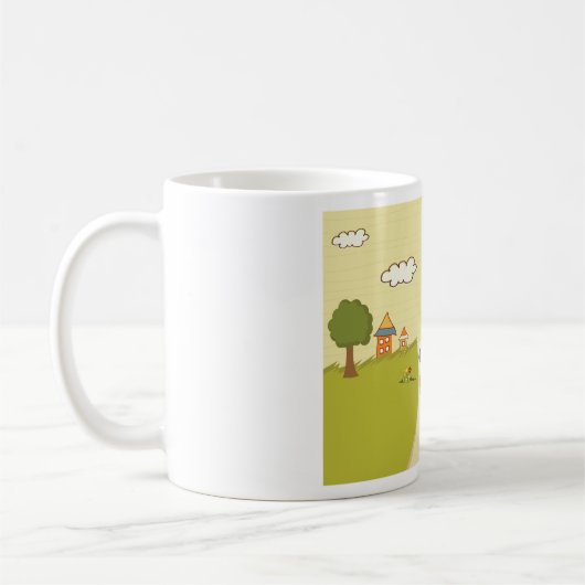 Vrouw met de auto koffiemok (Links)