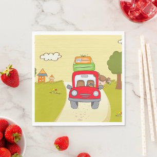 Vrouw met de auto servet