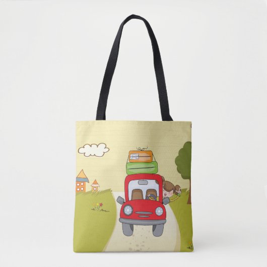 Vrouw met de auto tote bag (Voorkant)