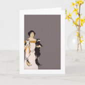 Vrouw met de Kaart van Twee Katten (Gele Bloem)