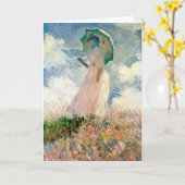 Vrouw met de Studie van de Parasol door Claude Kaart (Gele Bloem)