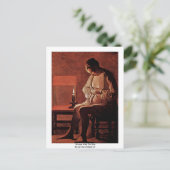 Vrouw met de vlucht van La Tour Georges de Briefkaart (Staand voorkant)