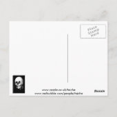 Vrouw met de volle kracht in de spiegel briefkaart (Achterkant)